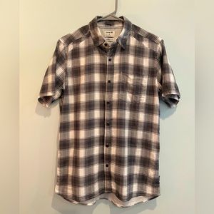 Hurley Men’s Short-sleeve Plaid Button-down, Small